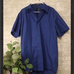 Men's Blue Short Sleeve Shirt